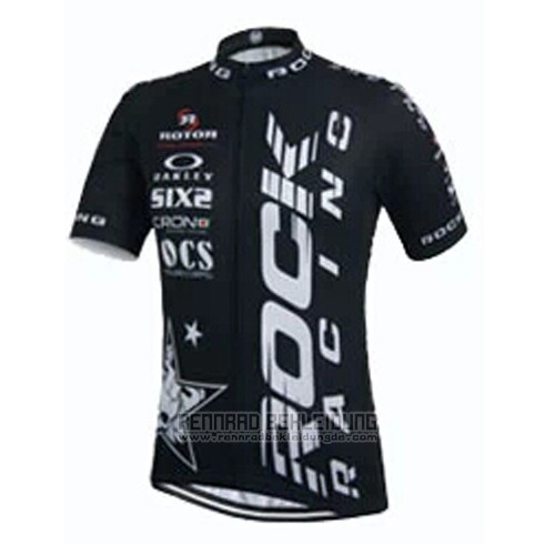 2015 Fahrradbekleidung Rock Racing Wei und Shwarz Trikot Kurzarm und Tragerhose